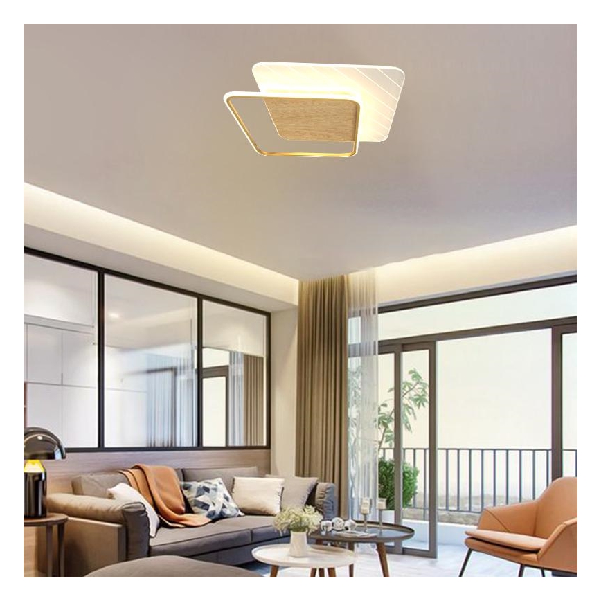 LED Prigušiva plafonjera LED/60W/230V 3000-6500K + Daljinski upravljač