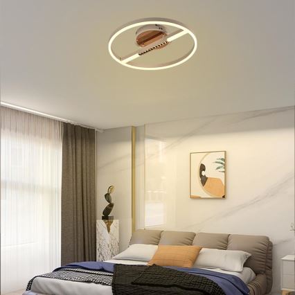 LED Prigušiva plafonjera LED/60W/230V 3000-6500K + Daljinski upravljač