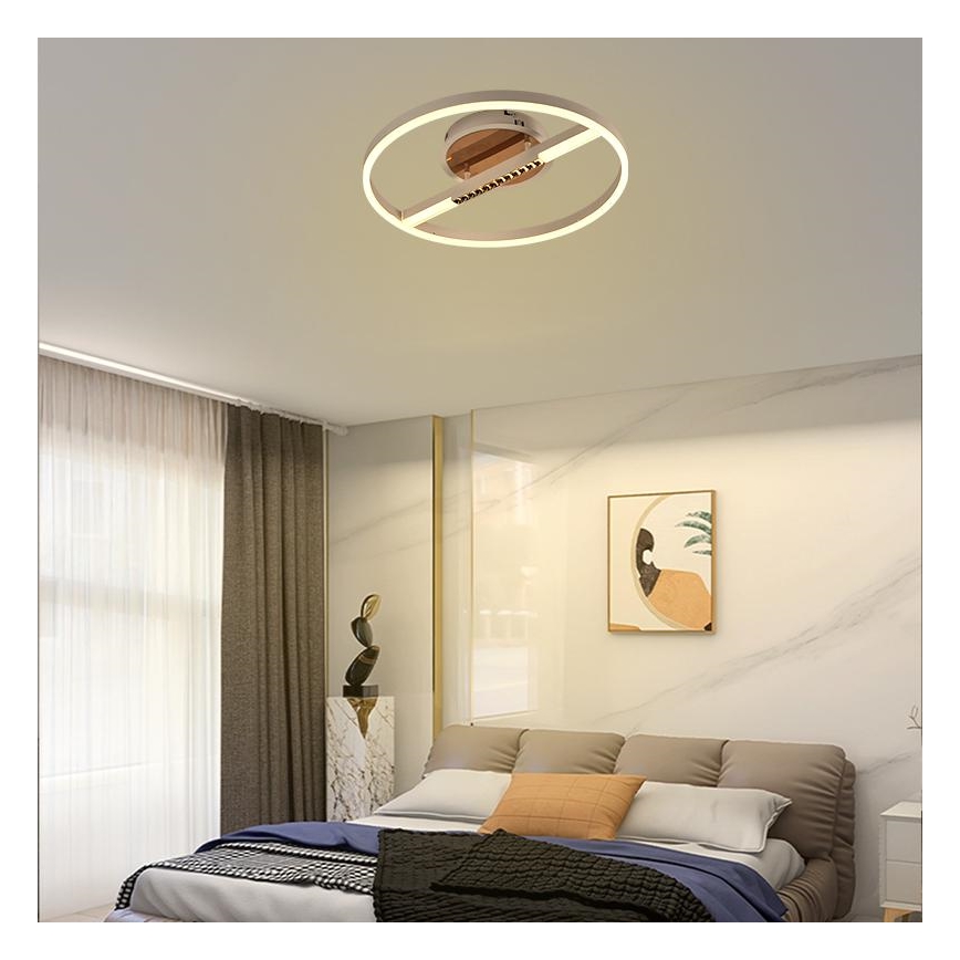 LED Prigušiva plafonjera LED/60W/230V 3000-6500K + Daljinski upravljač