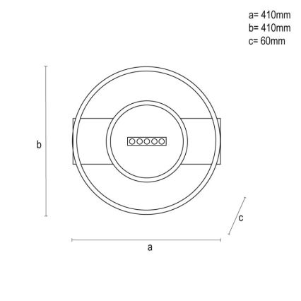 LED Prigušiva plafonjera LED/60W/230V 3000-6500K + Daljinski upravljač