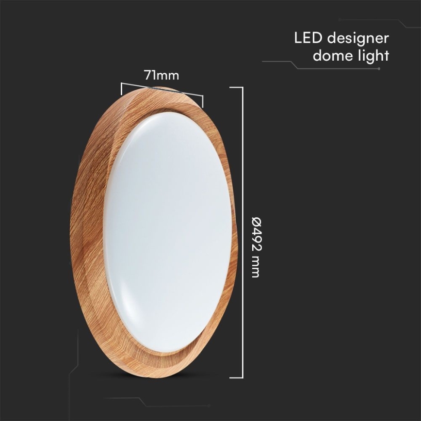 LED Prigušiva plafonjera LED/60W/230V 3000-6500K + Daljinski upravljač