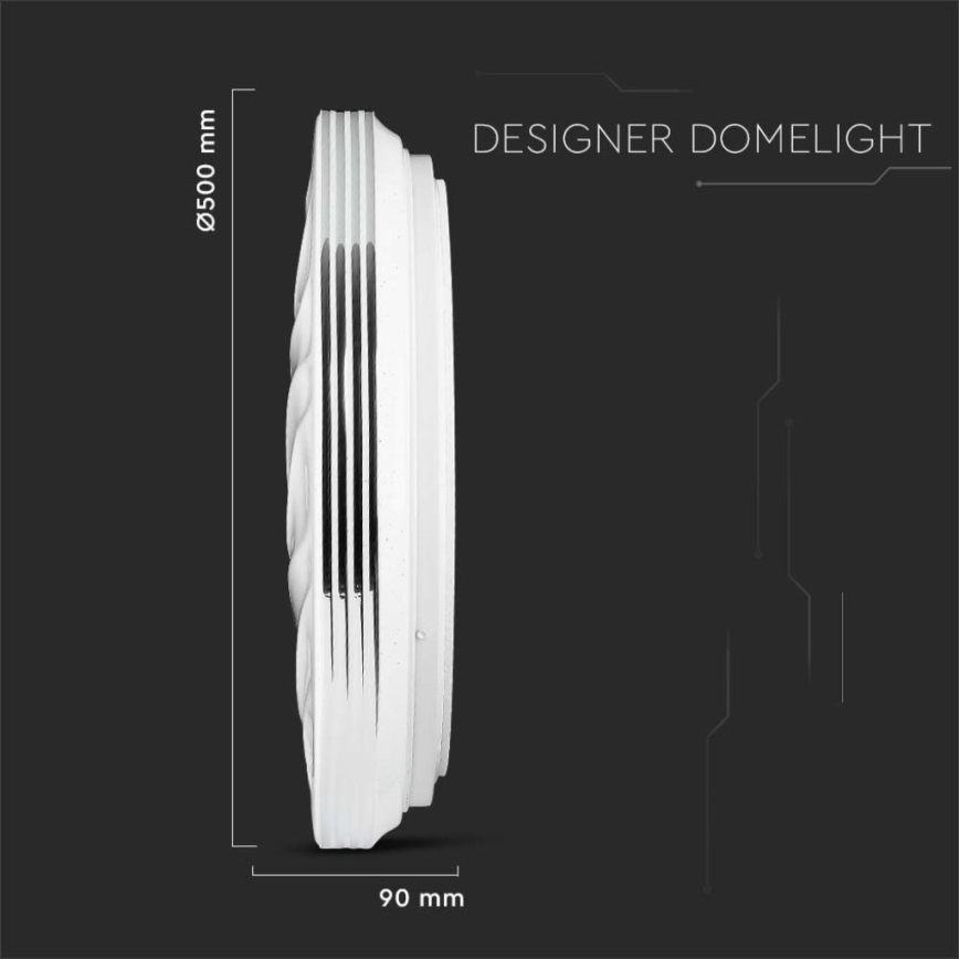 LED Prigušiva plafonjera LED/60W/230V 3000K/4000K/6500K + Daljinski upravljač