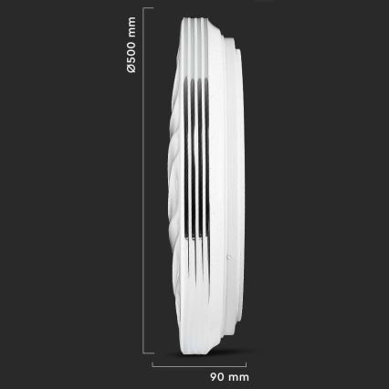 LED Prigušiva plafonjera LED/60W/230V 3000K/4000K/6500K + Daljinski upravljač