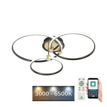 LED Prigušiva plafonjera LED/64W/230V 3000-6500K + Daljinski upravljač