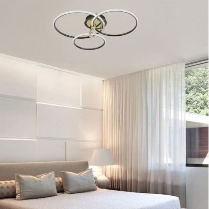 LED Prigušiva plafonjera LED/64W/230V 3000-6500K + Daljinski upravljač