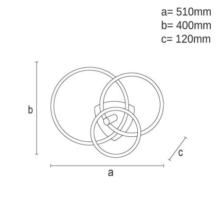 LED Prigušiva plafonjera LED/70W/230V 3000-6500K bela/crno + Daljinski upravljač
