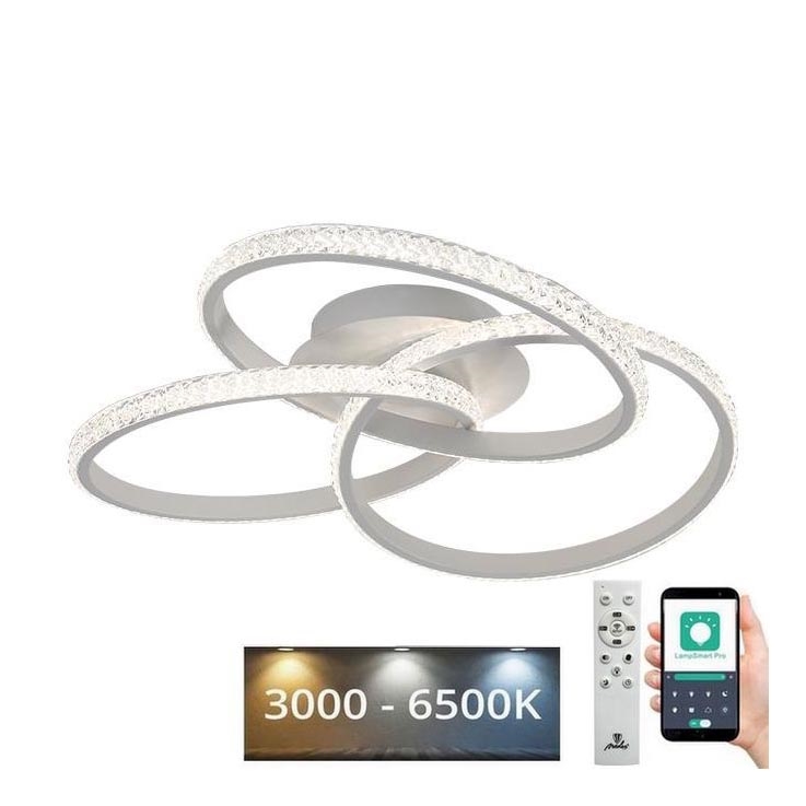 LED Prigušiva plafonjera LED/70W/230V 3000-6500K bela + Daljinski upravljač