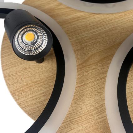 LED Prigušiva plafonjera LED/70W/230V 3000-6500K crno/braon + Daljinski upravljač