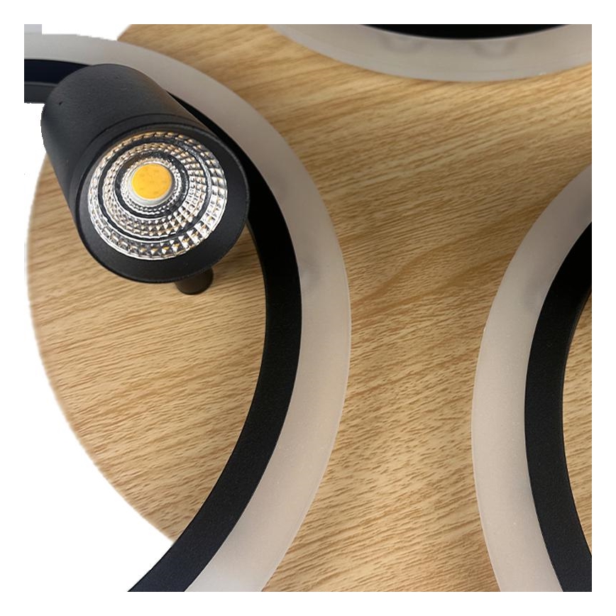 LED Prigušiva plafonjera LED/70W/230V 3000-6500K crno/braon + Daljinski upravljač