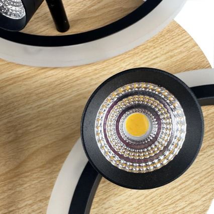 LED Prigušiva plafonjera LED/70W/230V 3000-6500K crno/braon + Daljinski upravljač