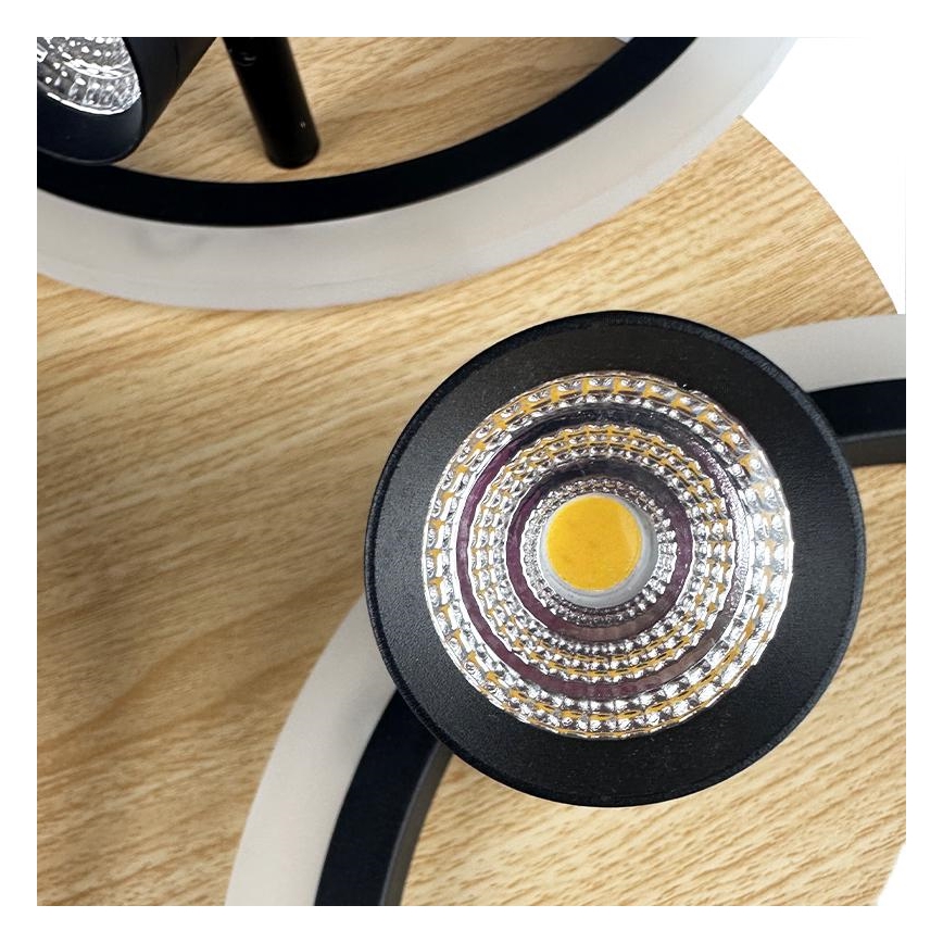 LED Prigušiva plafonjera LED/70W/230V 3000-6500K crno/braon + Daljinski upravljač