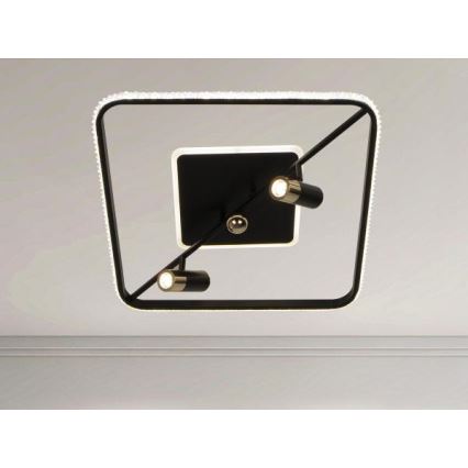 LED Prigušiva plafonjera LED/70W/230V 3000-6500K crno + Daljinski upravljač