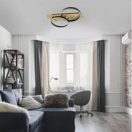 LED Prigušiva plafonjera LED/70W/230V 3000-6500K hrast + Daljinski upravljač