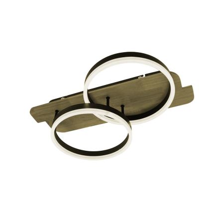 LED Prigušiva plafonjera LED/70W/230V 3000-6500K hrast + Daljinski upravljač