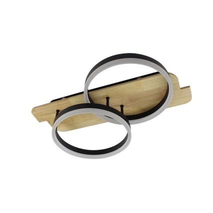 LED Prigušiva plafonjera LED/70W/230V 3000-6500K hrast + Daljinski upravljač