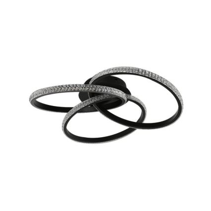 LED Prigušiva plafonjera LED/70W/230V 3000-6500K crno + Daljinski upravljač