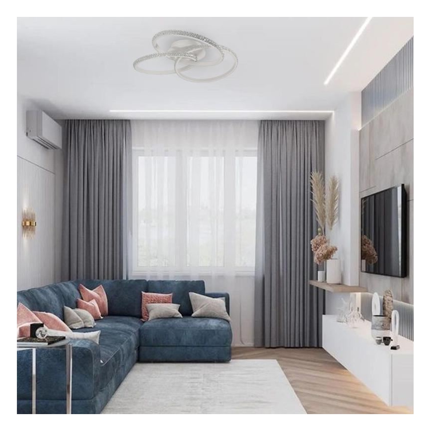 LED Prigušiva plafonjera LED/70W/230V 3000-6500K bela + Daljinski upravljač