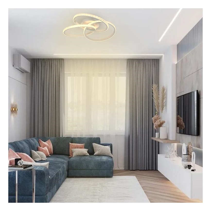 LED Prigušiva plafonjera LED/70W/230V 3000-6500K bela + Daljinski upravljač