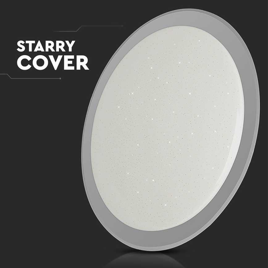 LED Prigušiva plafonjera LED/72W/230V 3000-6500K pr. 67 cm bela + Daljinski upravljač