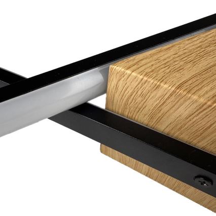 LED Prigušiva plafonjera LED/75W/230V 3000-6500K braon/crno + Daljinski upravljač