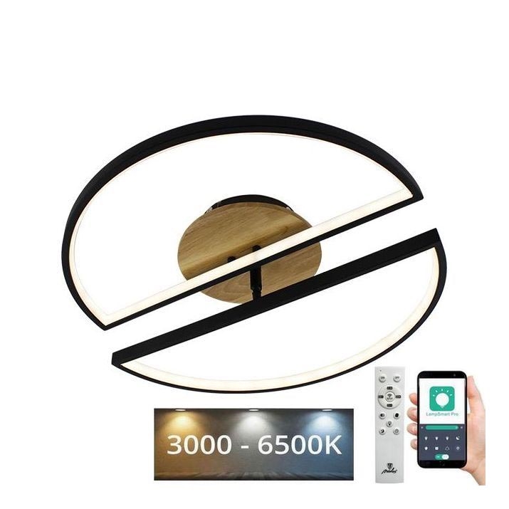 LED Prigušiva plafonjera LED/75W/230V 3000-6500K bukva + Daljinski upravljač