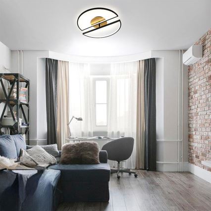 LED Prigušiva plafonjera LED/75W/230V 3000-6500K bukva + Daljinski upravljač