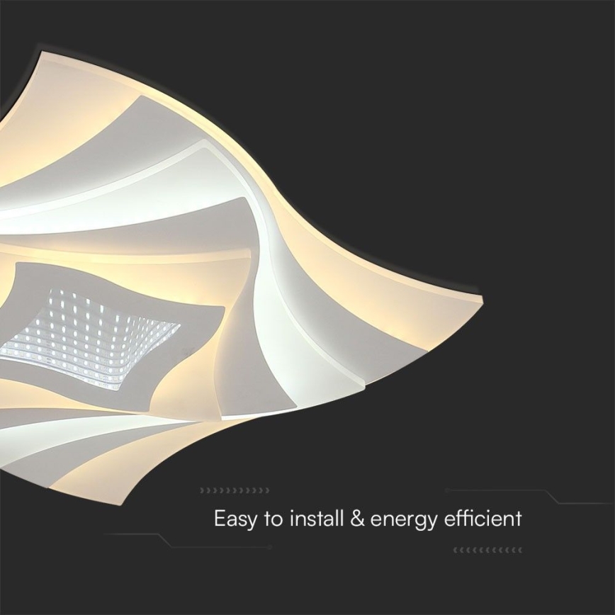 LED Prigušiva plafonjera LED/75W/230V 3000-6500K 49,5x49,5 cm + Daljinski upravljač