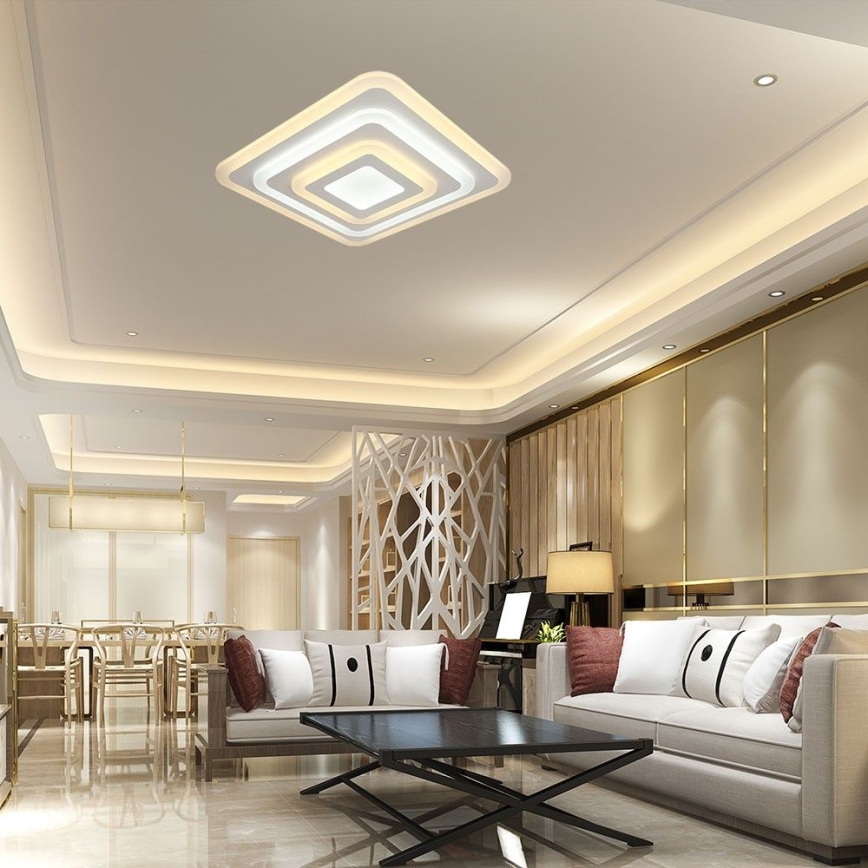 LED Prigušiva plafonjera LED/77W/230V 3000-6500K + Daljinski upravljač