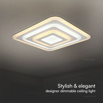 LED Prigušiva plafonjera LED/77W/230V 3000-6500K + Daljinski upravljač