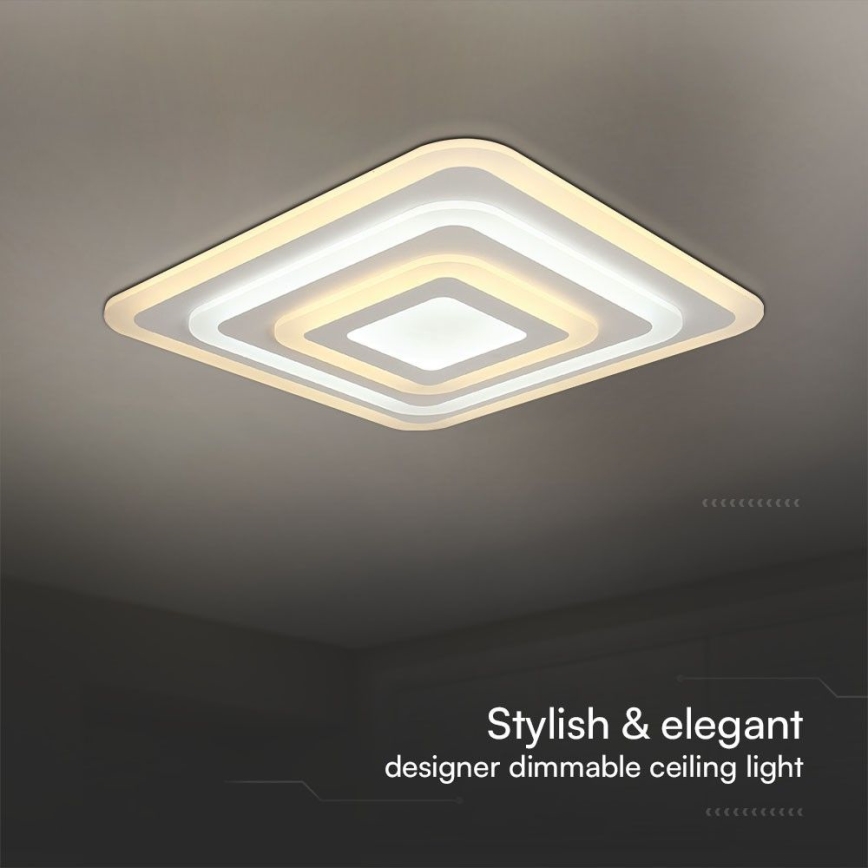 LED Prigušiva plafonjera LED/77W/230V 3000-6500K + Daljinski upravljač