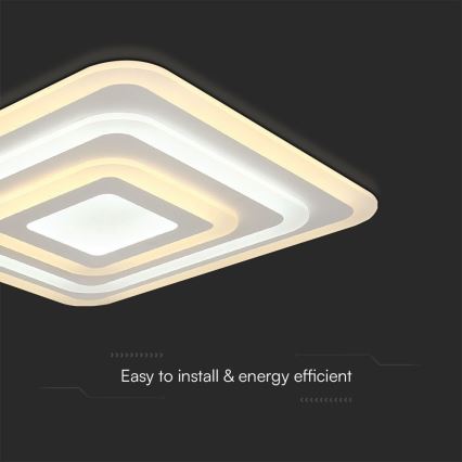 LED Prigušiva plafonjera LED/77W/230V 3000-6500K + Daljinski upravljač
