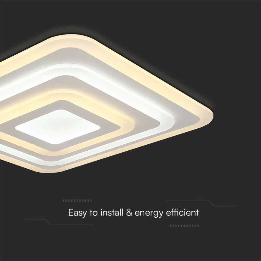 LED Prigušiva plafonjera LED/77W/230V 3000-6500K + Daljinski upravljač