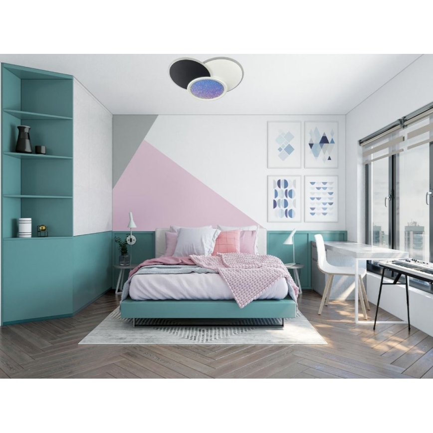 LED Prigušiva plafonjera LED/80W/230V 3000-6500K bela + Daljinski upravljač
