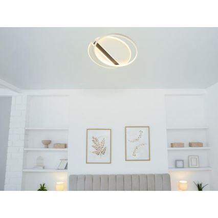 LED Prigušiva plafonjera LED/80W/230V 3000-6500K bela + Daljinski upravljač