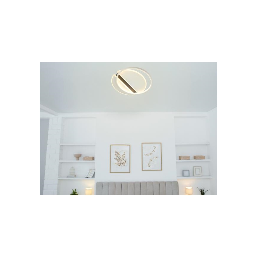 LED Prigušiva plafonjera LED/80W/230V 3000-6500K bela + Daljinski upravljač