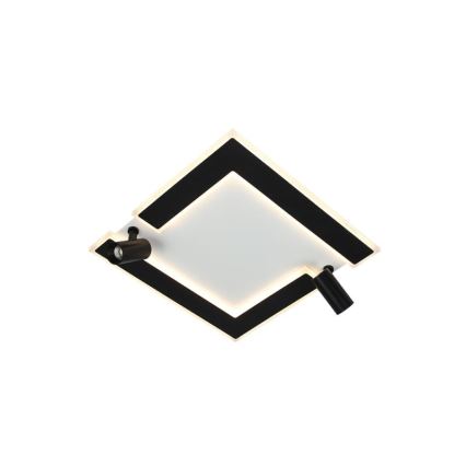 LED Prigušiva plafonjera LED/80W/230V 3000-6500K crno + Daljinski upravljač
