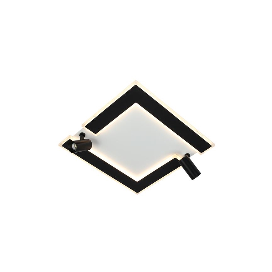 LED Prigušiva plafonjera LED/80W/230V 3000-6500K crno + Daljinski upravljač