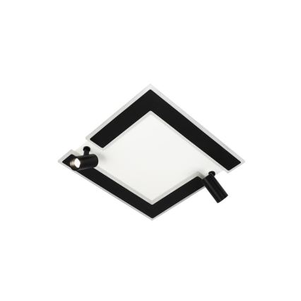LED Prigušiva plafonjera LED/80W/230V 3000-6500K crno + Daljinski upravljač