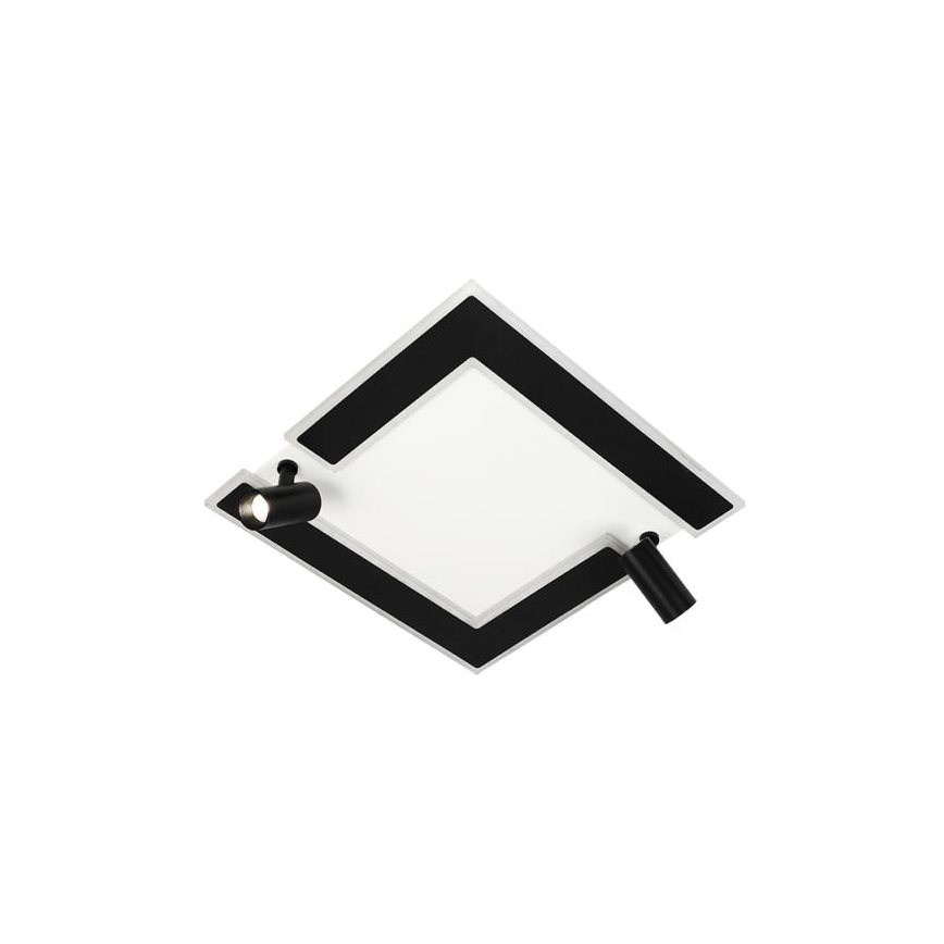 LED Prigušiva plafonjera LED/80W/230V 3000-6500K crno + Daljinski upravljač