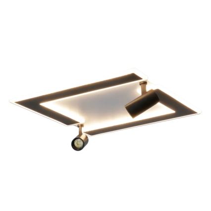 LED Prigušiva plafonjera LED/80W/230V 3000-6500K crno + Daljinski upravljač