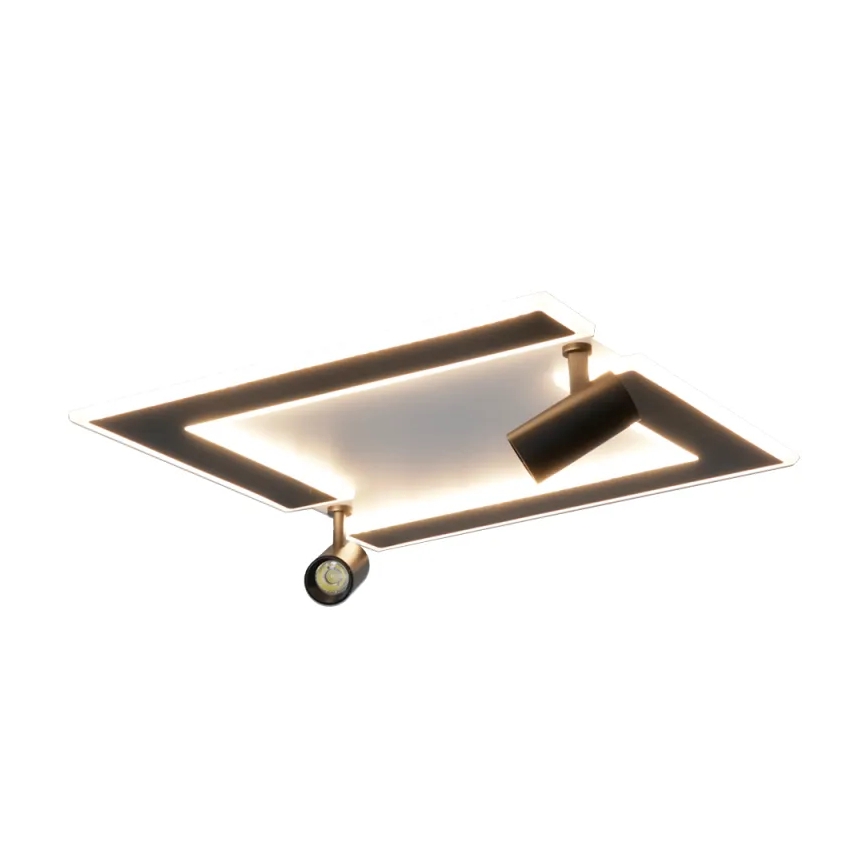 LED Prigušiva plafonjera LED/80W/230V 3000-6500K crno + Daljinski upravljač