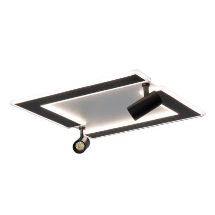 LED Prigušiva plafonjera LED/80W/230V 3000-6500K crno + Daljinski upravljač