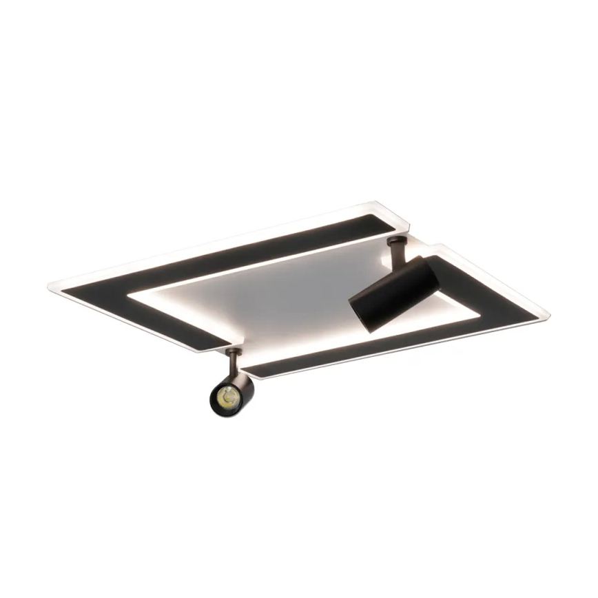 LED Prigušiva plafonjera LED/80W/230V 3000-6500K crno + Daljinski upravljač