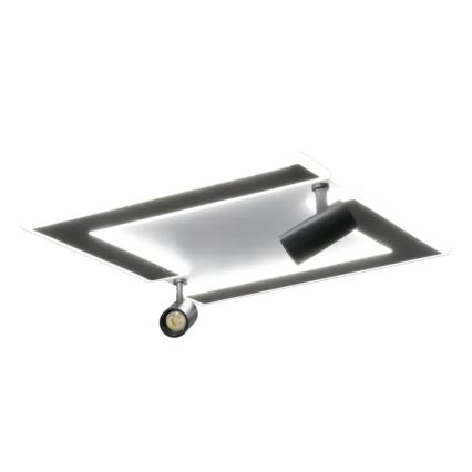 LED Prigušiva plafonjera LED/80W/230V 3000-6500K crno + Daljinski upravljač