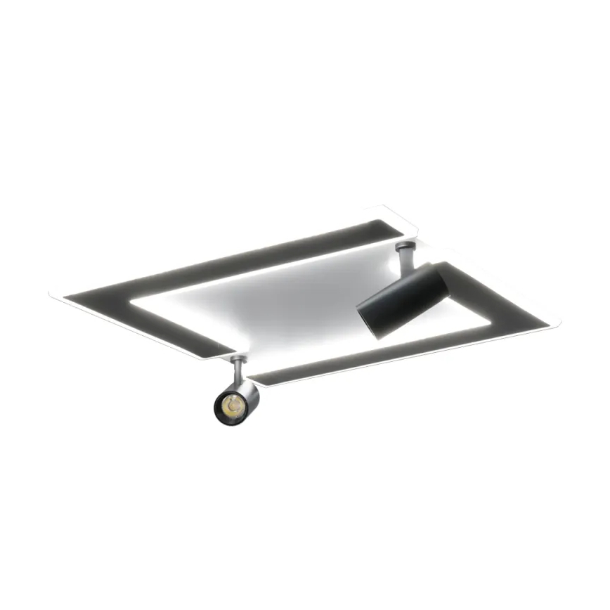 LED Prigušiva plafonjera LED/80W/230V 3000-6500K crno + Daljinski upravljač