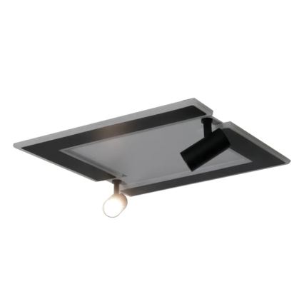 LED Prigušiva plafonjera LED/80W/230V 3000-6500K crno + Daljinski upravljač