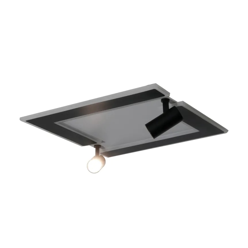 LED Prigušiva plafonjera LED/80W/230V 3000-6500K crno + Daljinski upravljač
