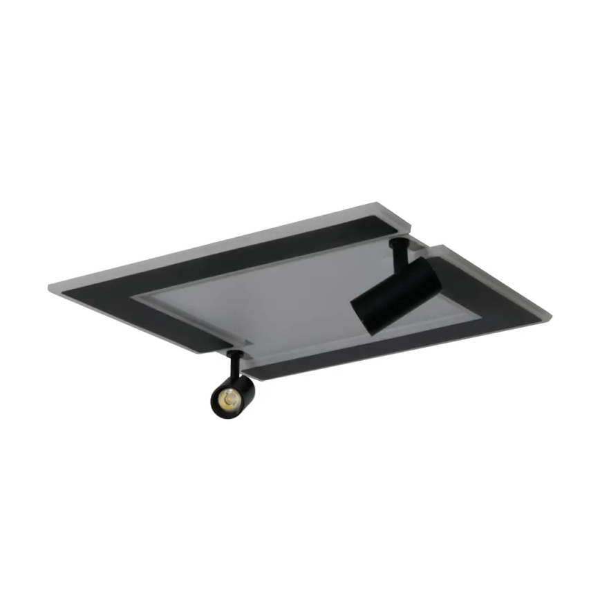 LED Prigušiva plafonjera LED/80W/230V 3000-6500K crno + Daljinski upravljač