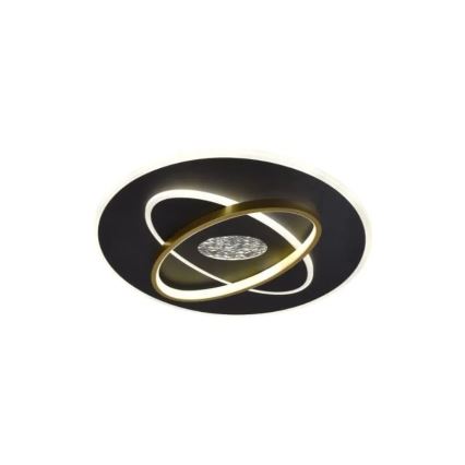 LED Prigušiva plafonjera LED/80W/230V 3000-6500K crno + Daljinski upravljač