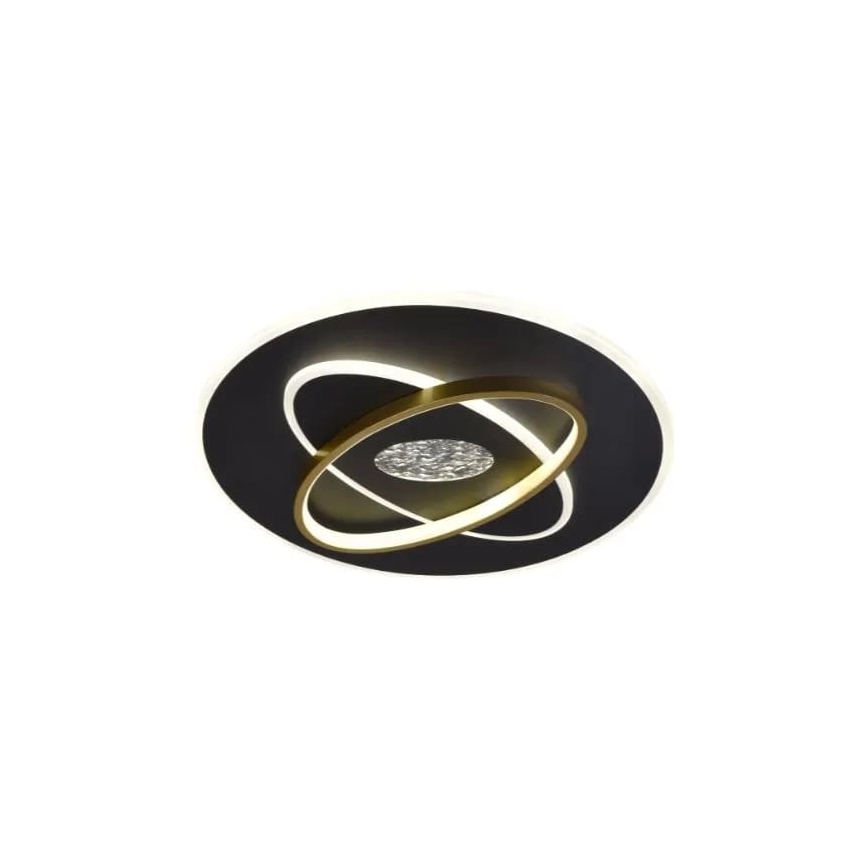 LED Prigušiva plafonjera LED/80W/230V 3000-6500K crno + Daljinski upravljač